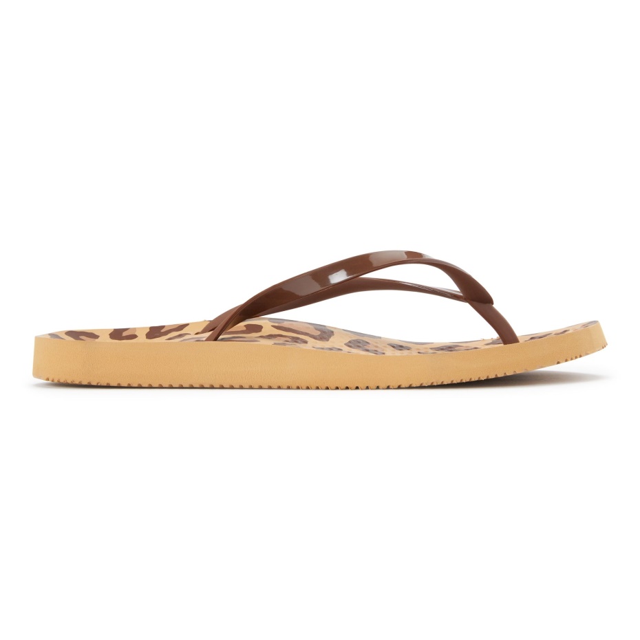 Vionic Noosa Flip Flop Marrón Leopardo