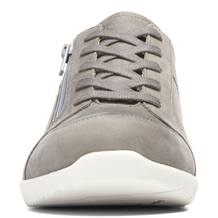 Vionic Nubuck Gris Pizarra Con Cordones Abigail
