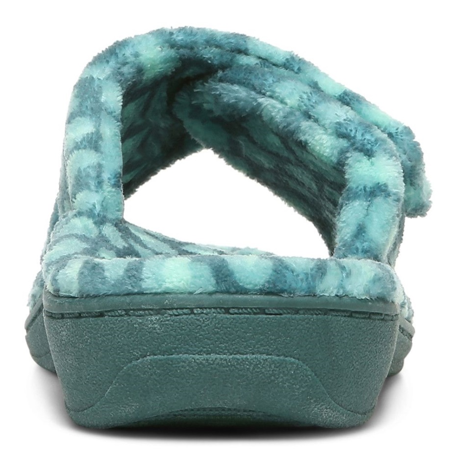 Vionic Relax Zapatilla Ramillete Leopardo Verde