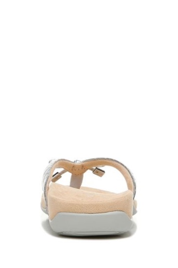 Vionic Sandalias De Cocodrilo De Metal Bella Gris