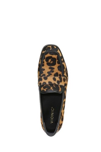 Vionic Sellah Bronceado Leopardo Resbalón En Los Zapatos De Moda