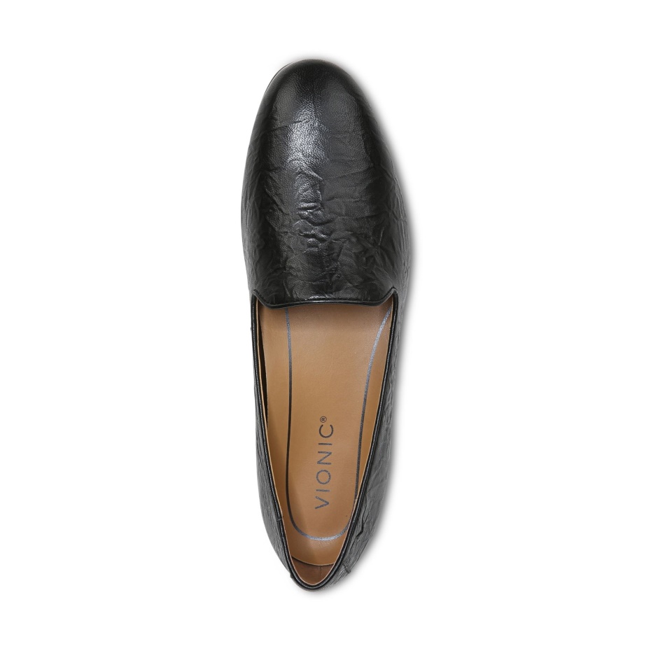 Vionic Willa Flat Cuero Negro