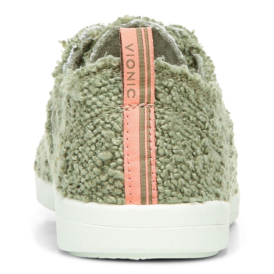 Zapatilla Casual Playa Pismo Boucle Vionic Ejército Verde Boucle