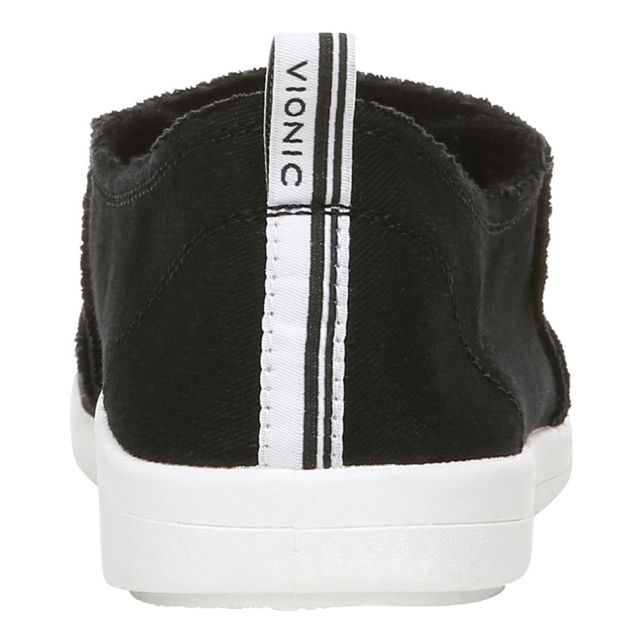 Zapatilla De Lona Negra Vionic Beach Malibu Slip On Lona