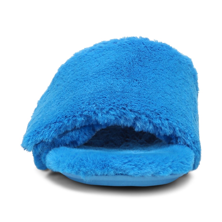 Zapatilla De Peluche Vionic Dream Azul Atómico De Peluche