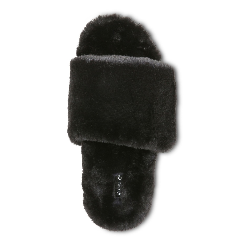 Zapatilla De Peluche Vionic Dream De Peluche Negro