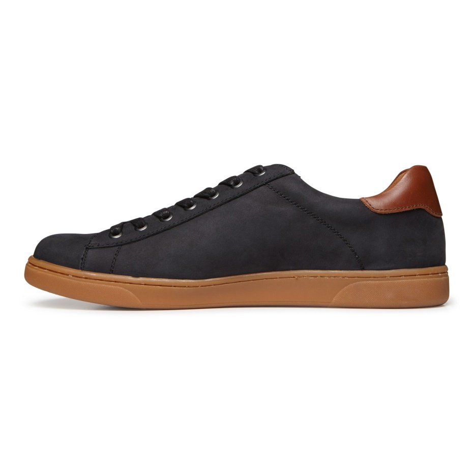 Zapatilla Deportiva Casual Con Cordones Baldwin Vionic Nubuck Negro