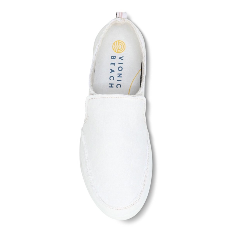 Zapatilla Sin Cordones Beach Malibu Lona Crema Lona Vionic