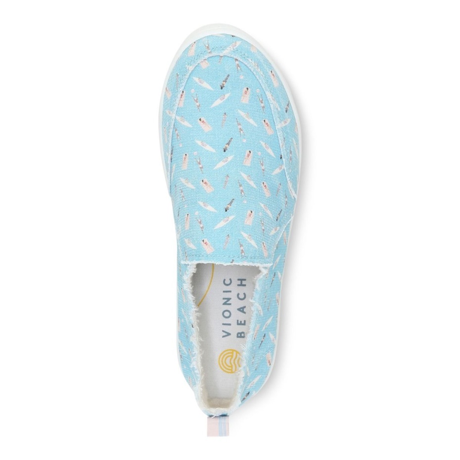 Zapatilla Sin Cordones Vionic Beach Malibu Diversión Bajo El Sol Azul Porcelana