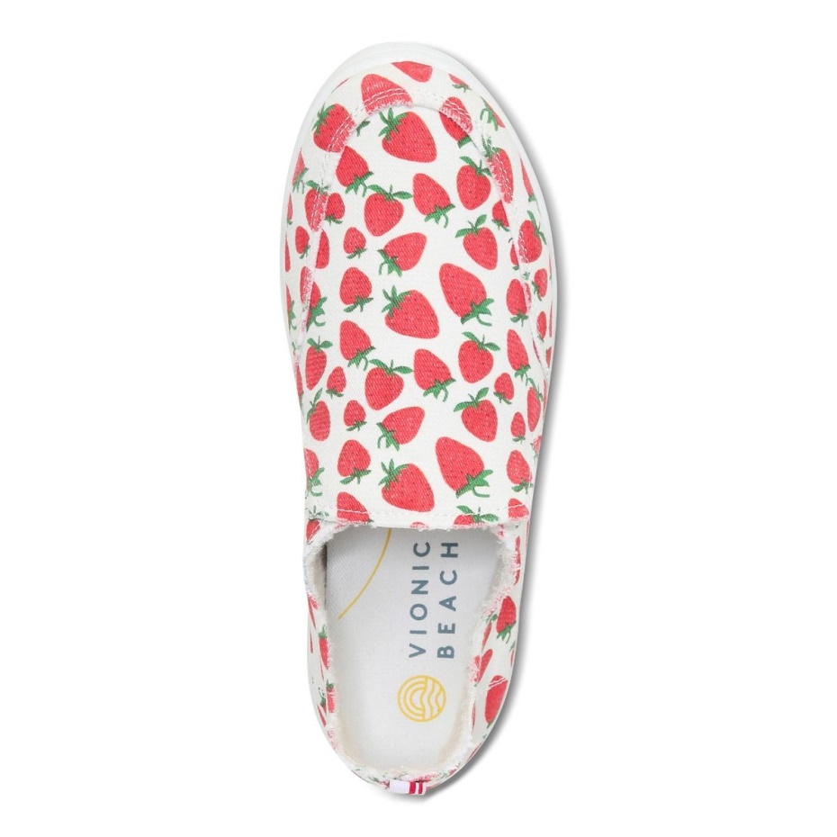 Zapatilla Sin Cordones Vionic Beach Malibu Fresas De Frutas
