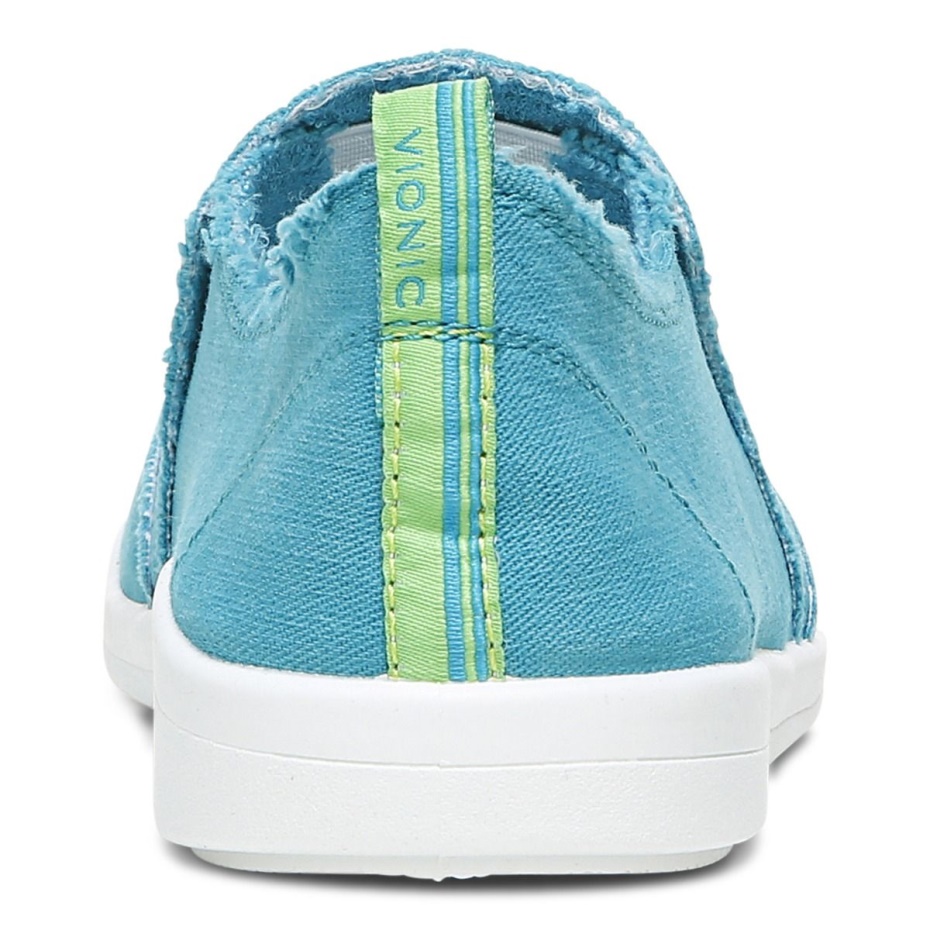 Zapatilla Sin Cordones Vionic Beach Malibu Lona Lona Azul Lago