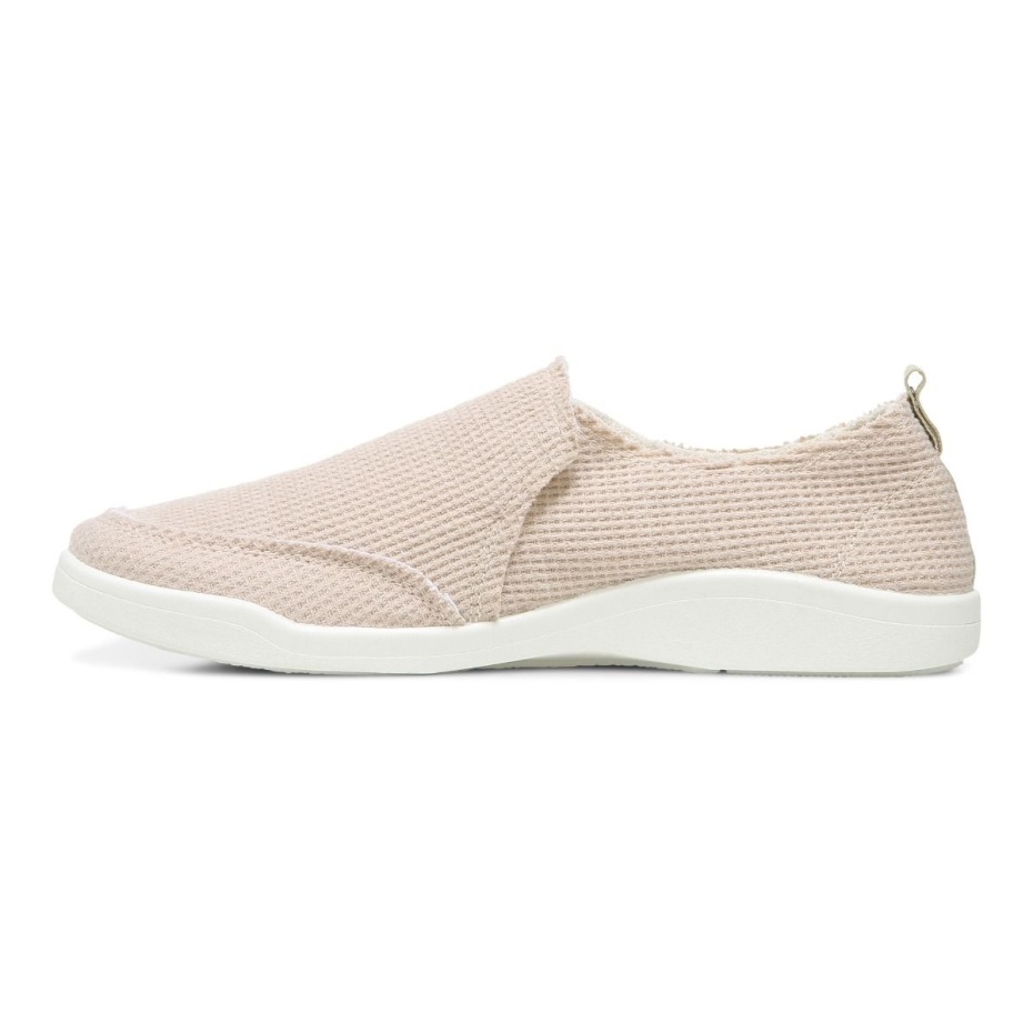 Zapatilla Sin Cordones Vionic Cream Knit Beach Malibu Tejido Waffle