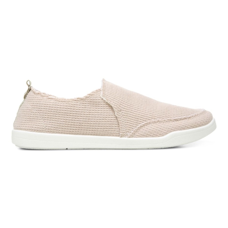 Zapatilla Sin Cordones Vionic Cream Knit Beach Malibu Tejido Waffle