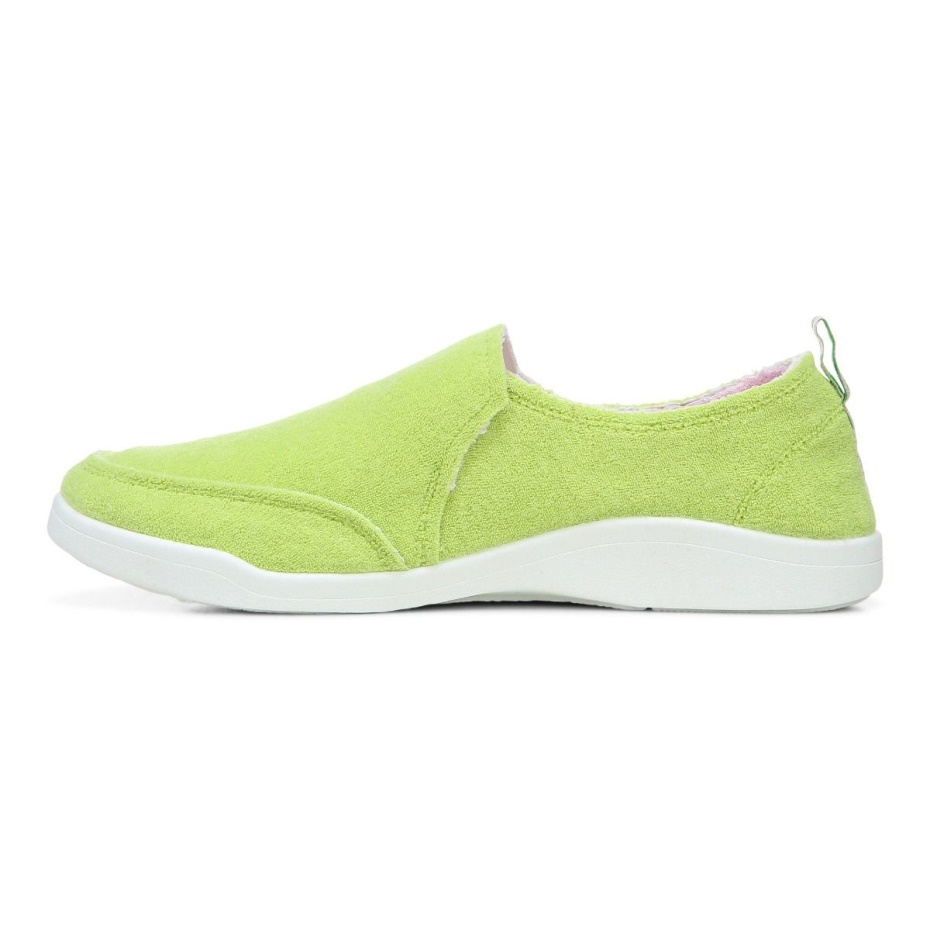Zapatilla Sin Cordones Vionic Lime Terry Beach Malibu Terry