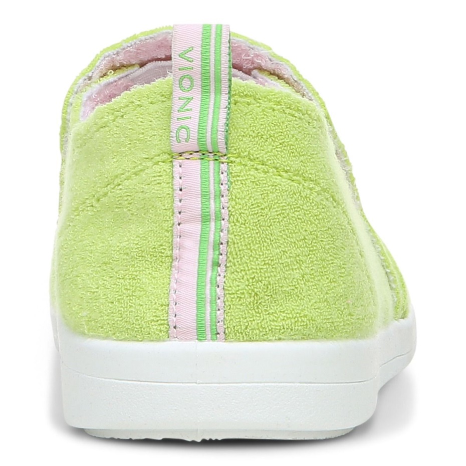 Zapatilla Sin Cordones Vionic Lime Terry Beach Malibu Terry