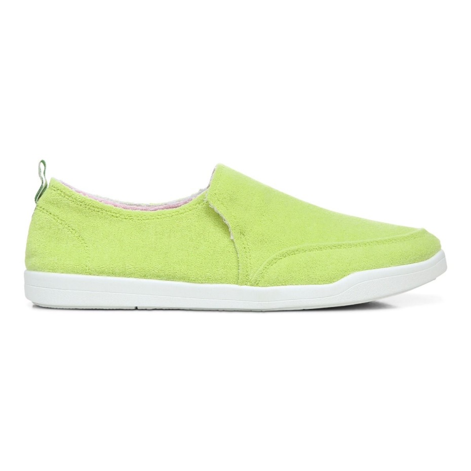 Zapatilla Sin Cordones Vionic Lime Terry Beach Malibu Terry