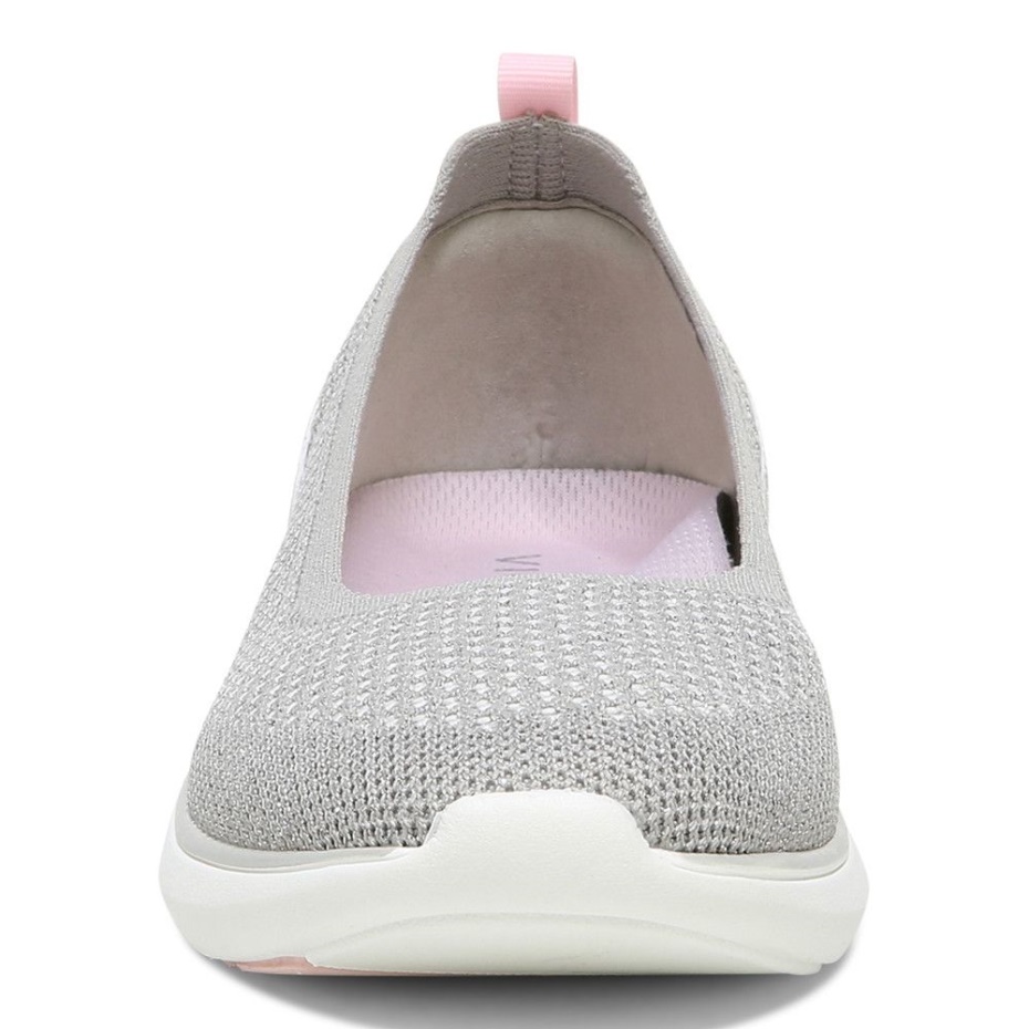 Zapatillas Sin Cordones Kalie Vionic Gris Metalizado