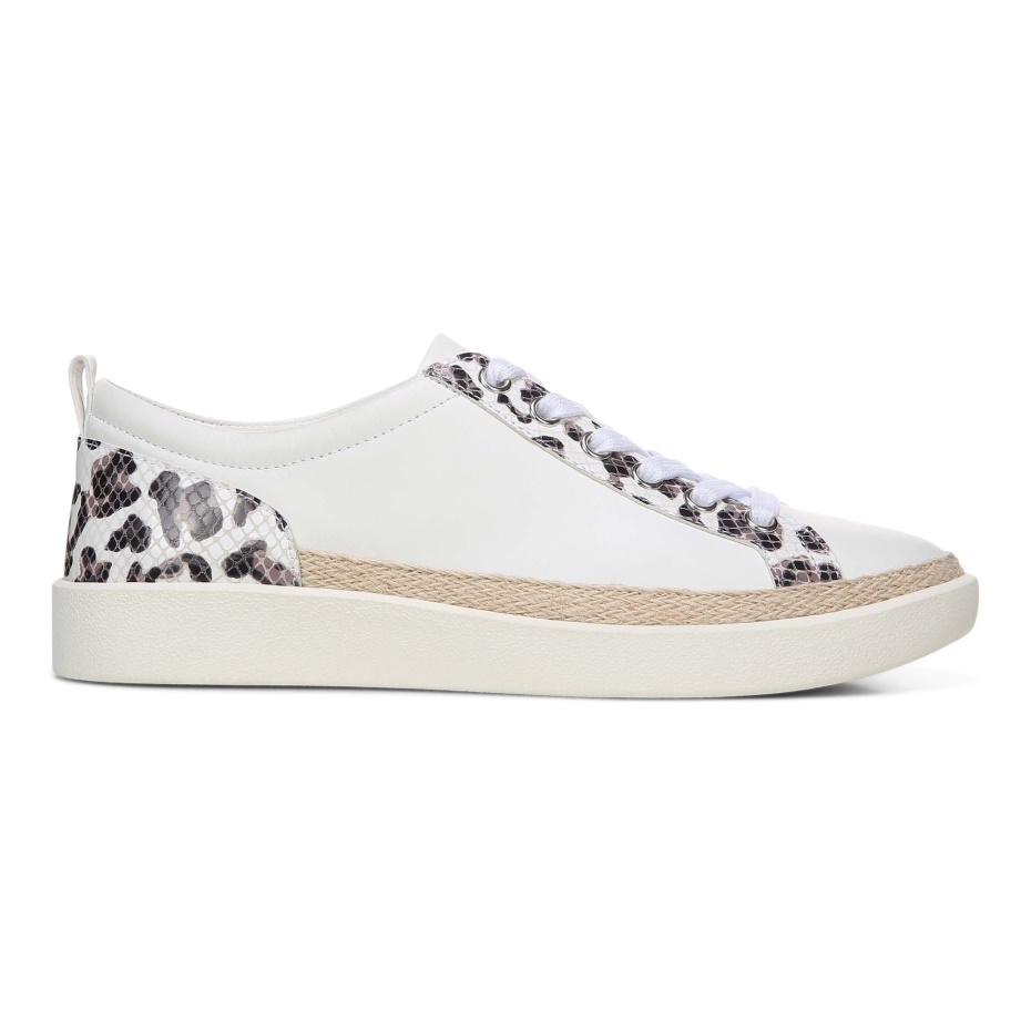 Zapatillas Vionic Winny Leopardo Blanco