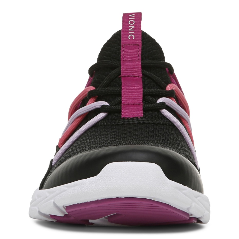Zapatillas Vionic Zeliya Negras Con Cordones
