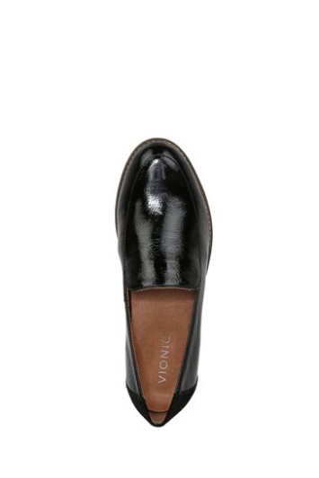 Zapatos Sin Cordones Vionic Kensley De Charol Arrugado Negro