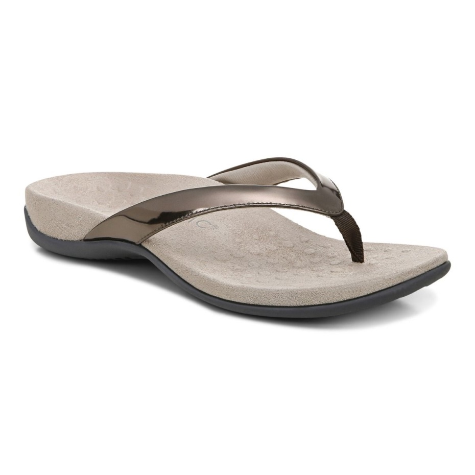 Sandalia Vionic Dillon Toe Post Peltre