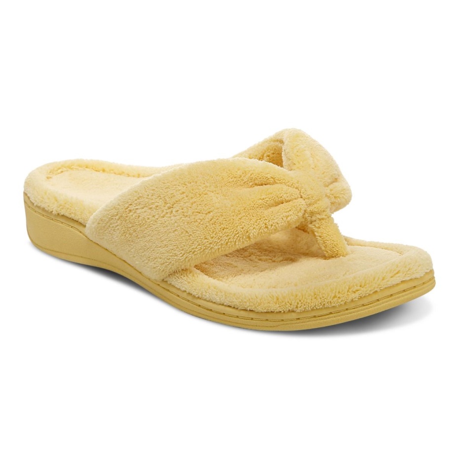 Pantuflas Gracie Toe Post Vionic Gold Cream