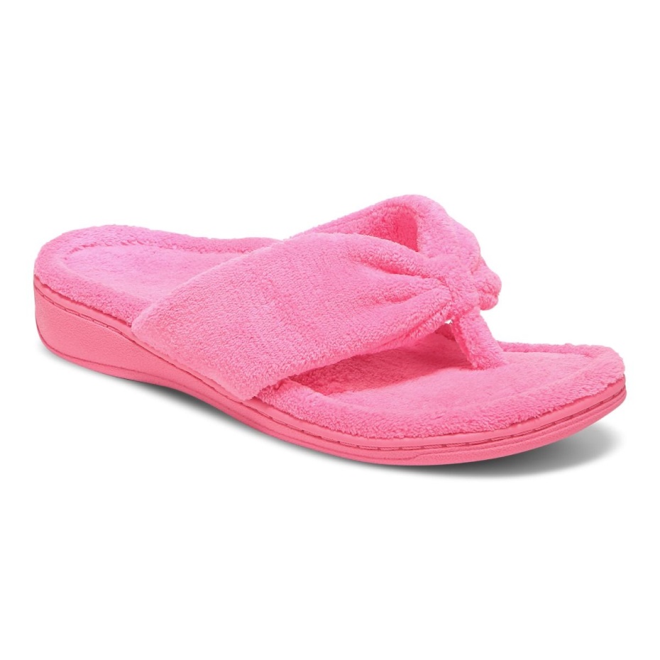 Pantufla Vionic Gracie Toe Post Rosa Eléctrico