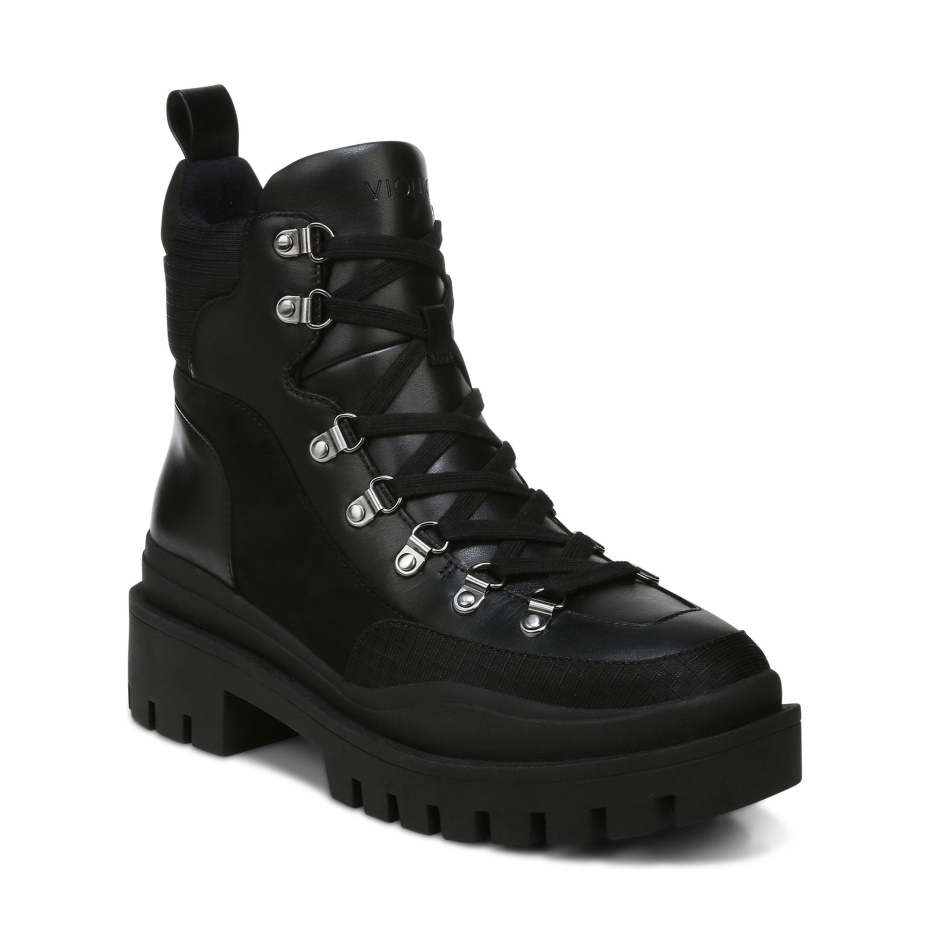 Bota Vionic Jaxen Cuero Negro Textil