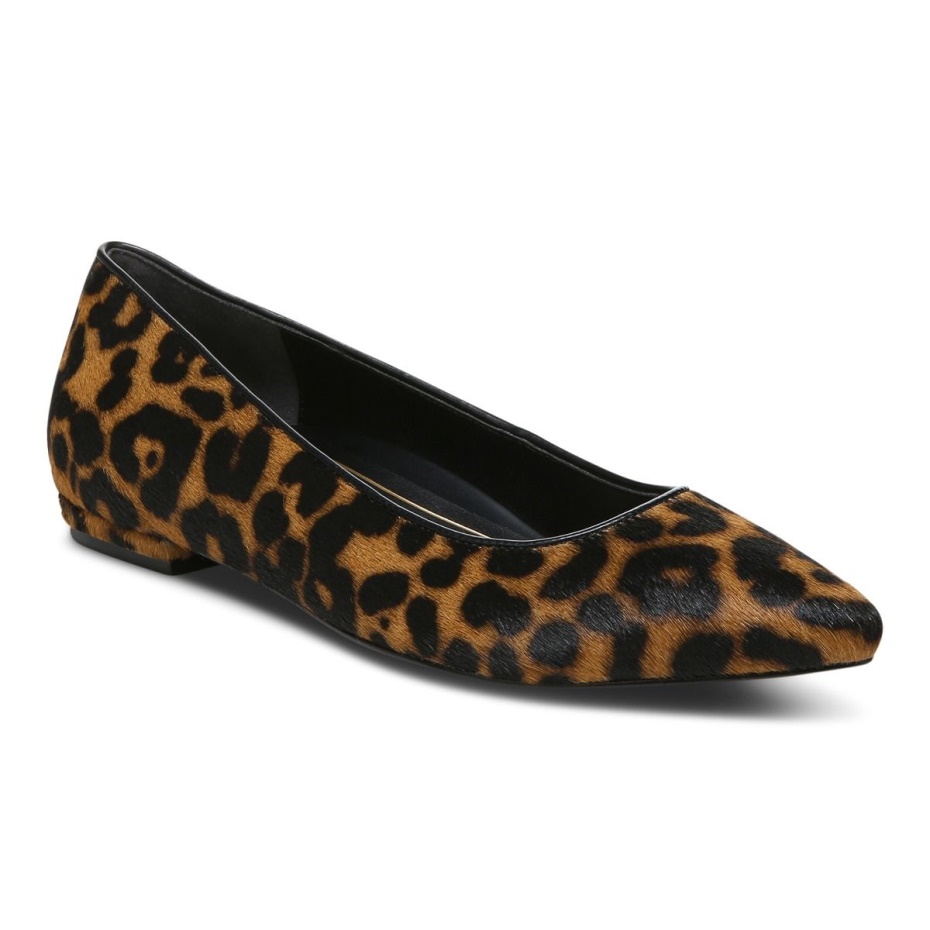 Vionic Tan Leopardo Bailarinas Lena