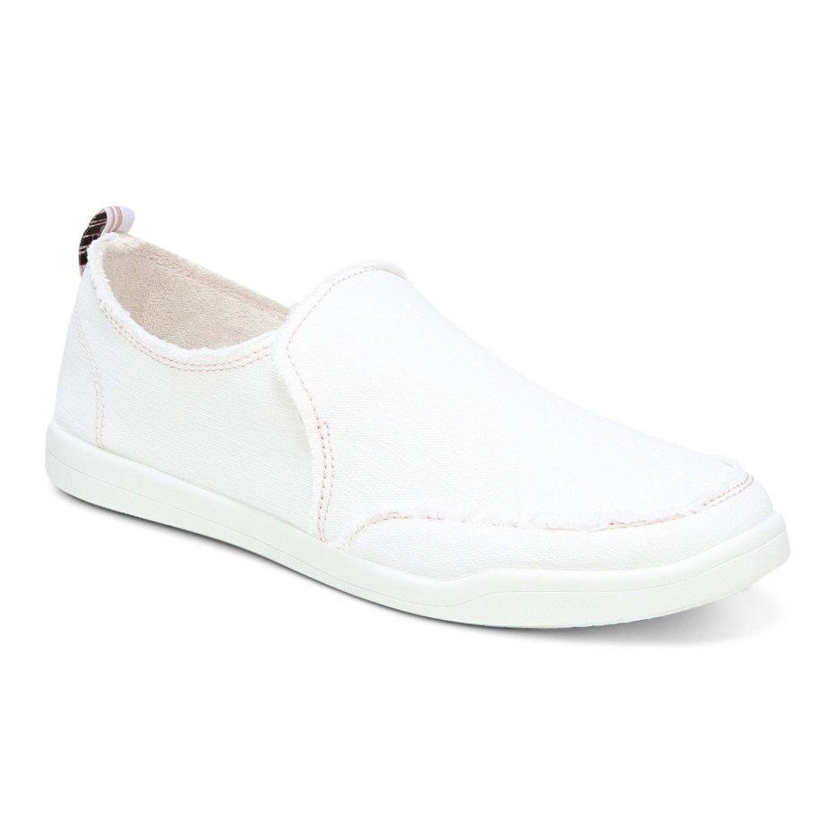 Zapatilla Sin Cordones Beach Malibu: Lona Crema Lona Vionic