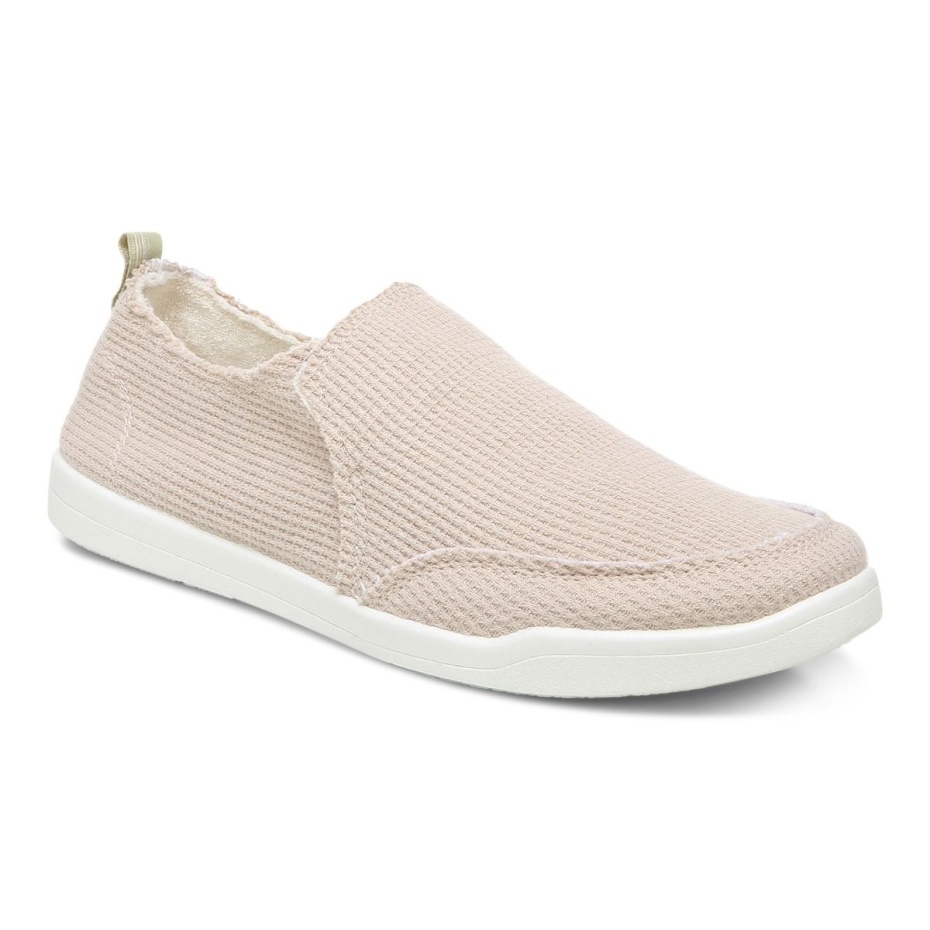 Zapatilla Sin Cordones Vionic Cream Knit Beach Malibu: Tejido Waffle