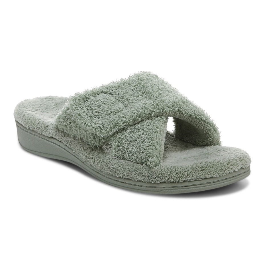 Albahaca Rizado Terry Relax Pantuflas Vionic