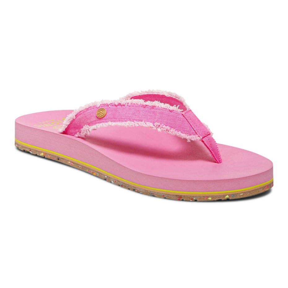 Playa Vionic Unwind Toe Post Sandalia Bubblegum
