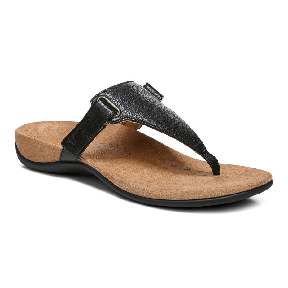 Sandalia Wanda T-strap Negro Vionic