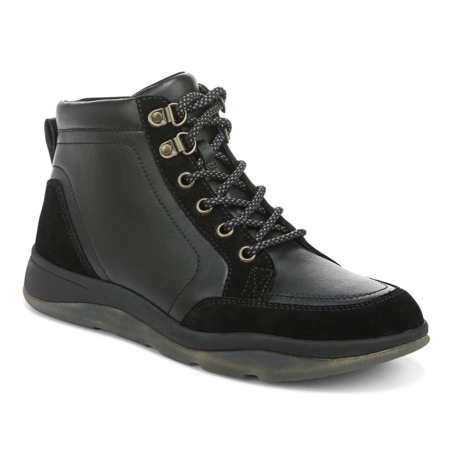Bota Whitley De Cuero Negro Vionic