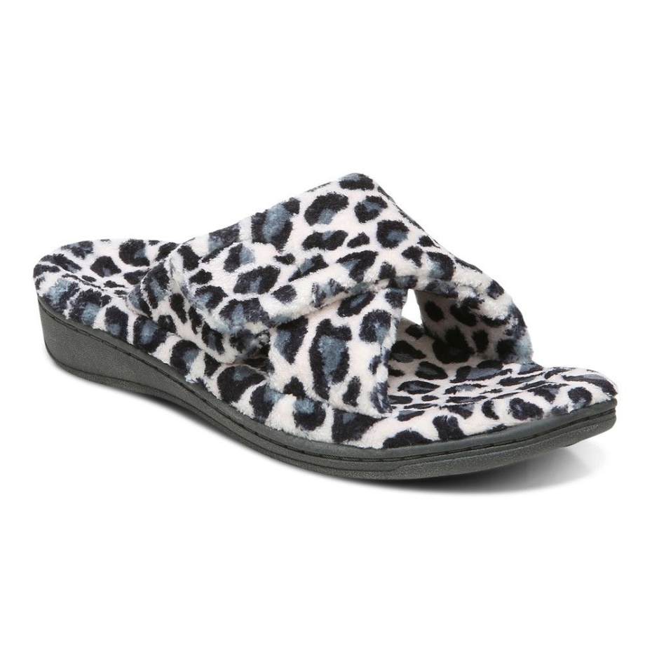 Pantufla Relax Leopardo Crema Vionic