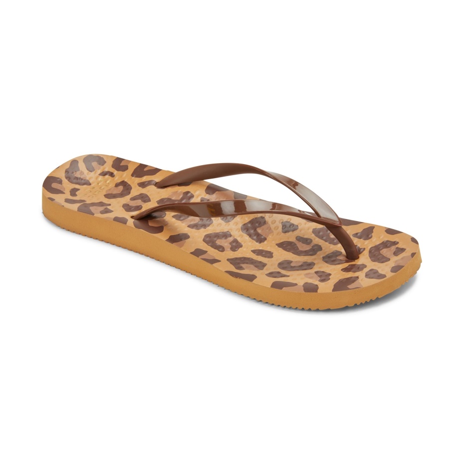Vionic Noosa Flip Flop Marrón Leopardo