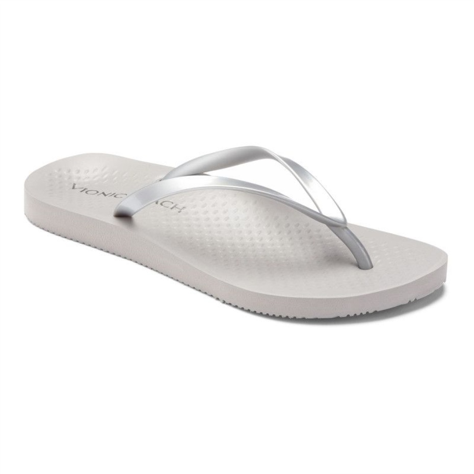 Chanclas Vionic Noosa Plateadas