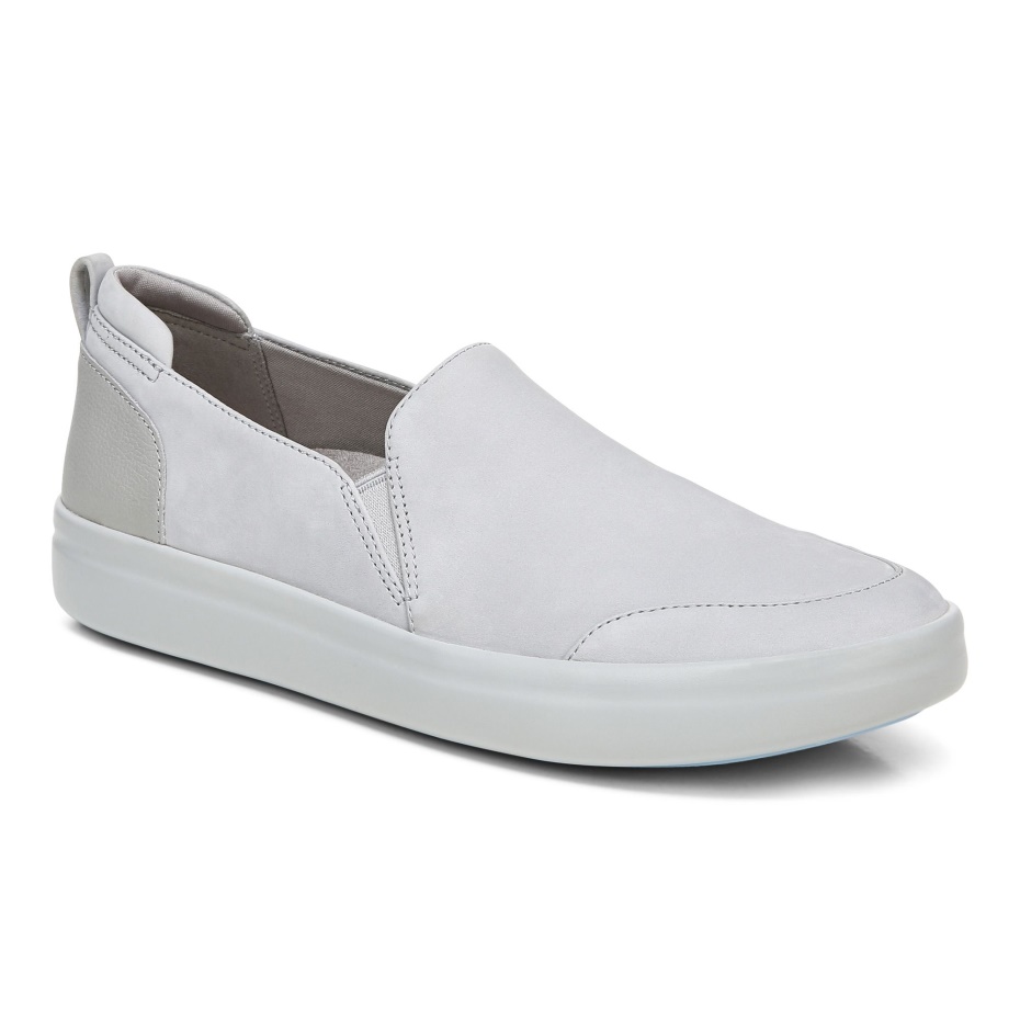 Slip Casual Penélope Nobuk Gris Claro En Vionic