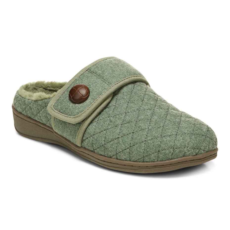 Pantufla Carlin Vionic Verde Militar