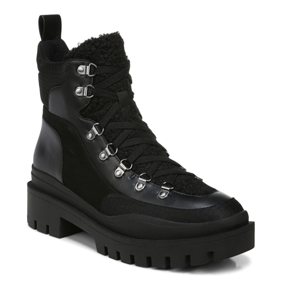 Bota Jaxen De Borrego De Cuero Negro Vionic