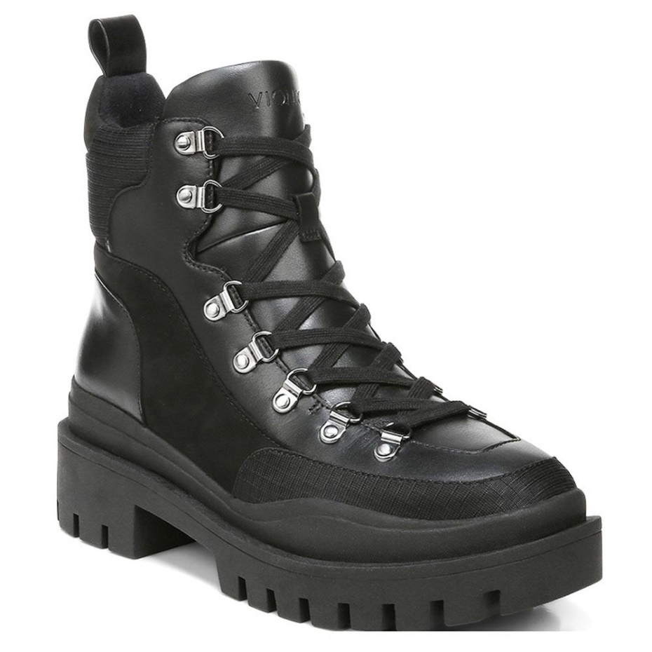 Bota Jaxen Cuero Negro Textil Vionic