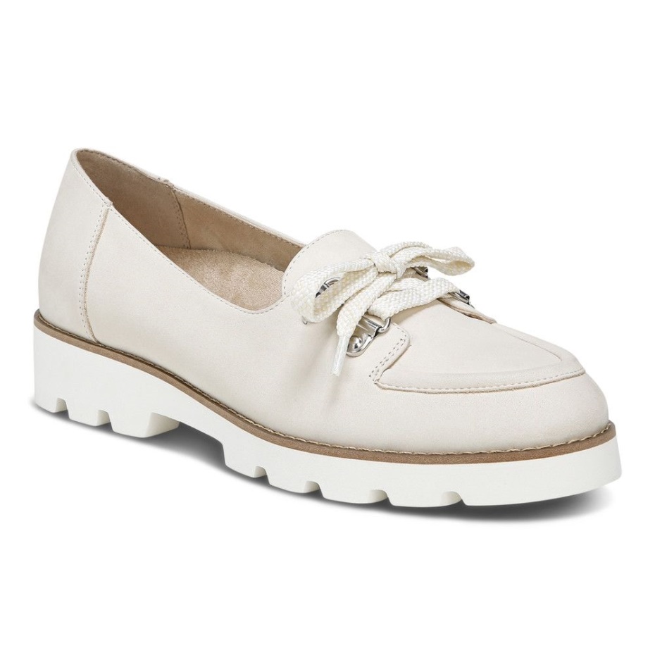 Mocasines Con Cordones Teagan Crema Vionic
