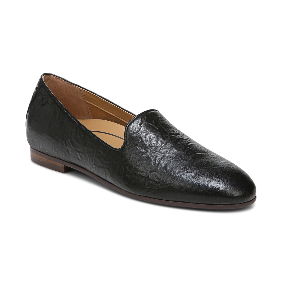 Vionic Willa Flat Cuero Negro