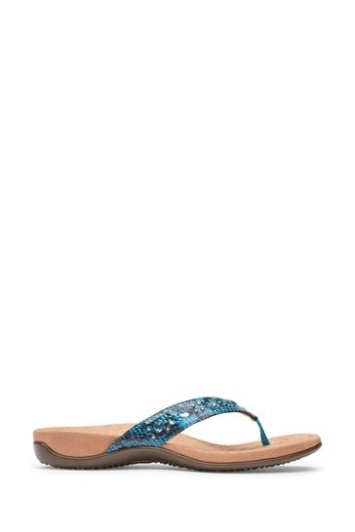 Vionic Azul Agua Sandalias Lucia Thong Toe Post
