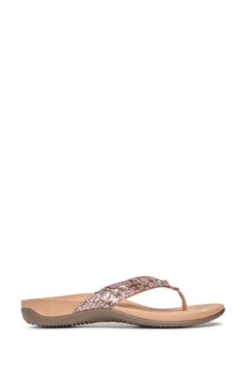 Vionic Camellia Blush Pink Lucia Toe Post Sandalias