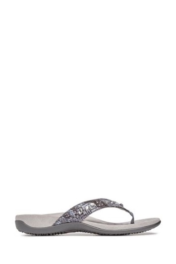 Vionic Gris Pizarra Lucia Thong Toe Post Sandalias Moda